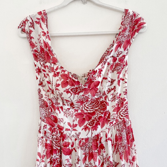 Reformation Violet Toile De Jouy Midi Dress 2 NWOT - Picture 5 of 11